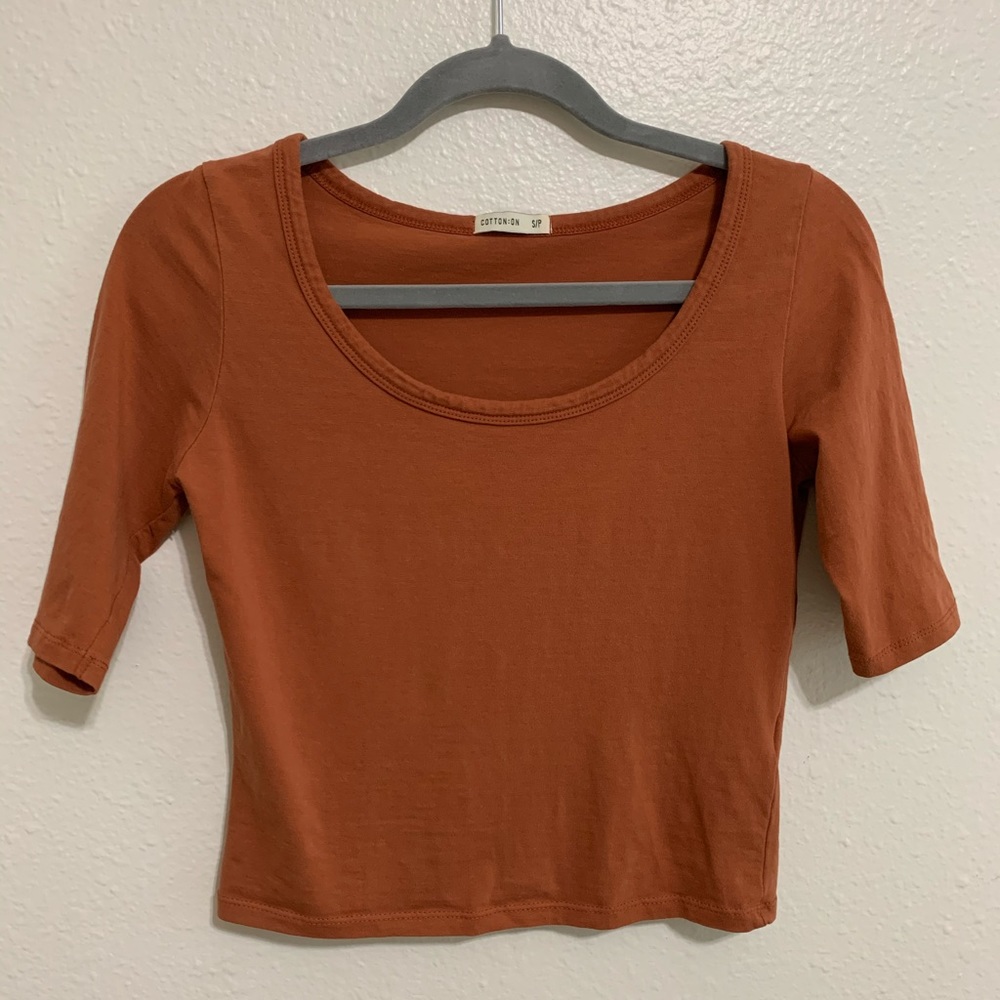 Cotton On Burnt Orange Short Sleeve Shirt
